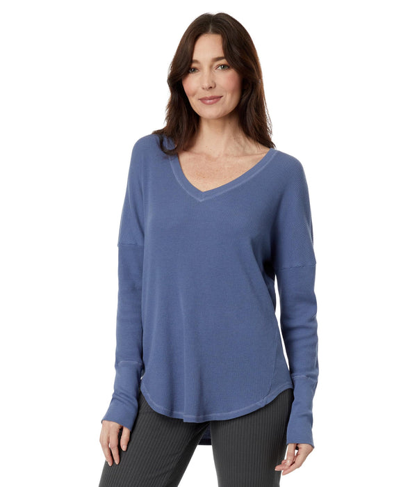 Mod o doc Womens Thermal Long Sleeve V Neck Tunic Whirlpool XS