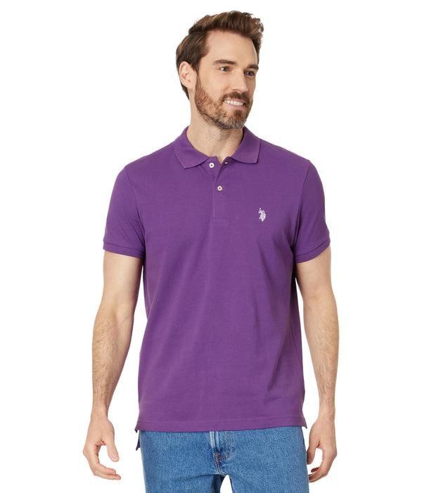 U.S. POLO ASSN. Slim Fit Solid Pique Polo Shirt Pumpkin LG