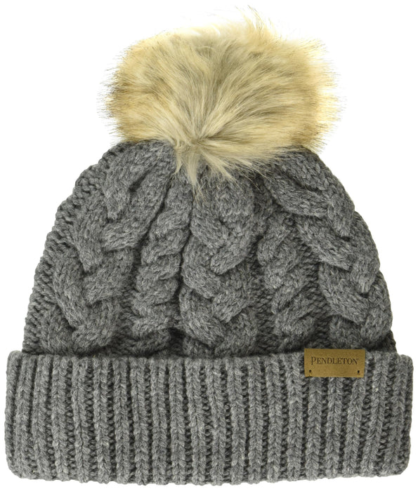 Pendleton Cable Beanie Grey One Size