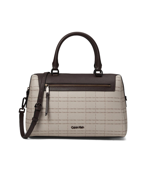 Calvin Klein Opal Satchel Almond/Taupe/Java One Size
