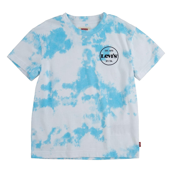 Levis Boys Logo Printed Tee (Little Kids) Blue Topaz 6 Little Kid