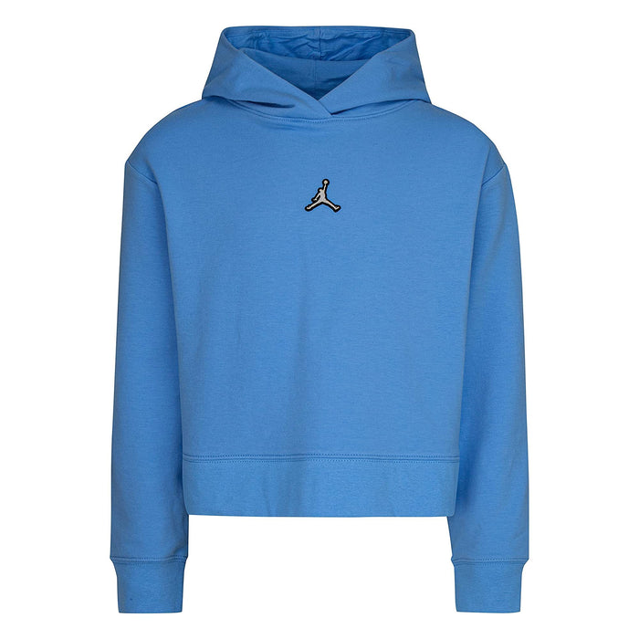 Jordan Girls Essentials Boxy Pullover Blue Little Kid Small