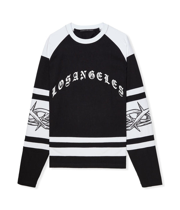 Stampd LA Jersey Long Sleeve Relaxed Tee Black 1 XL
