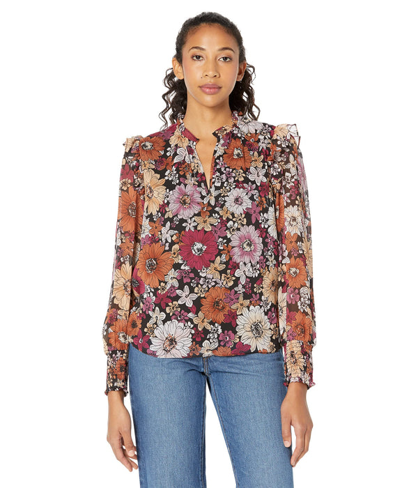BB Dakota Floral Me Not Top Rust/Black XS (US 0-2)