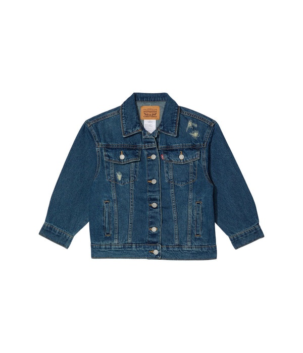 Levis Girls Oversized Trucker Jacket (Big Kids) Ortega LG (12-14 Big Kid)