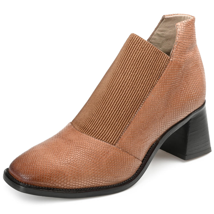 Journee Signature Women's Stylla Stretch Vamp Block Heel Shooties