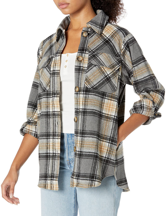 BB Dakota Brooklyn Shacket Grey LG (US 10-12)