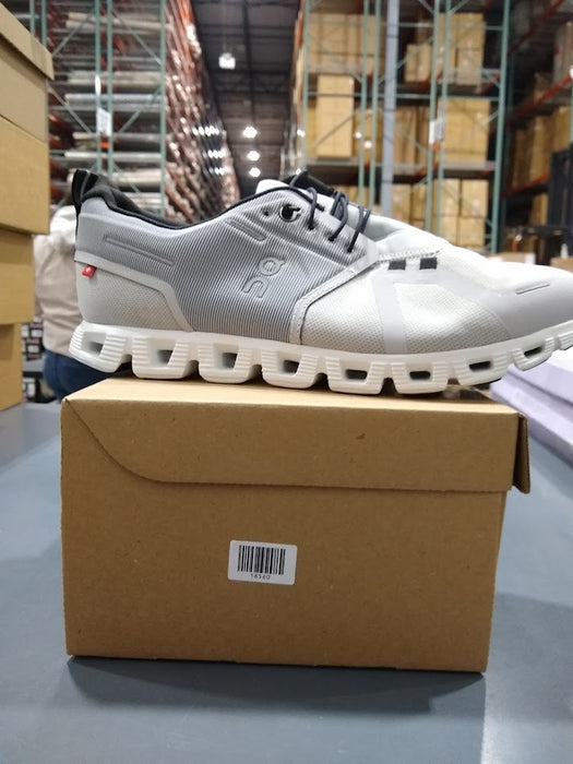 On Women's Cloud 5 Waterproof Sneakers Glacier | White M10