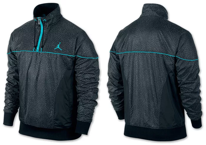 Jordan 5Lab 3 Half-Zip Jacket, Black/Dark Powder Blue, 2XL