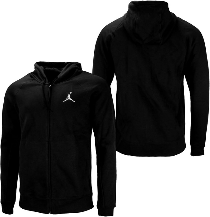 Jordan Air Jumpman Full-Zip Fleece Basketball Hoodie, Black, S