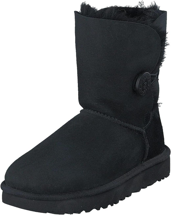 UGG Unisex-Child Bailey Button II Boot, Black, 13C