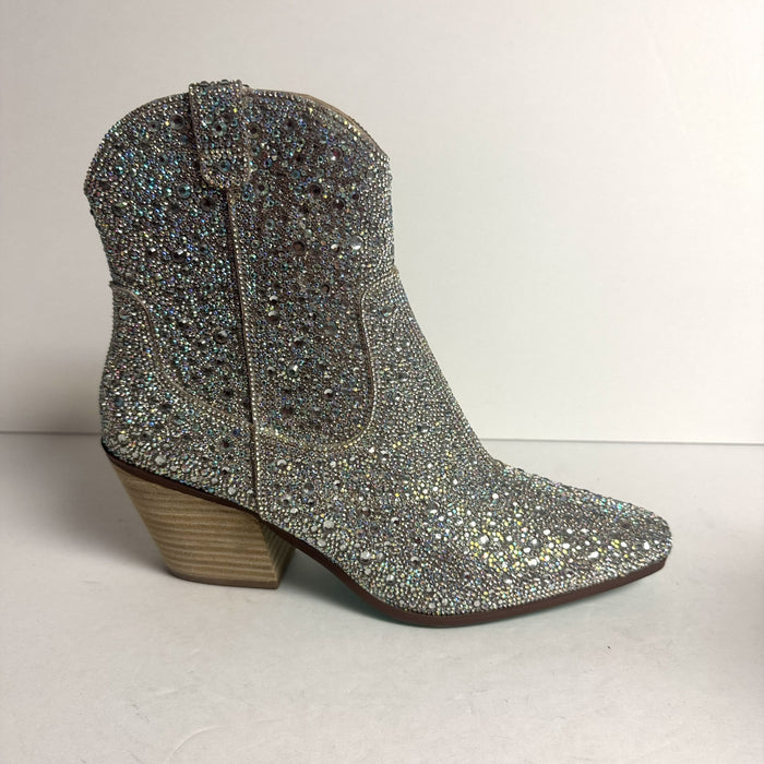 Betsey Johnson Womens' Emory Rhinestone Ankle Boots