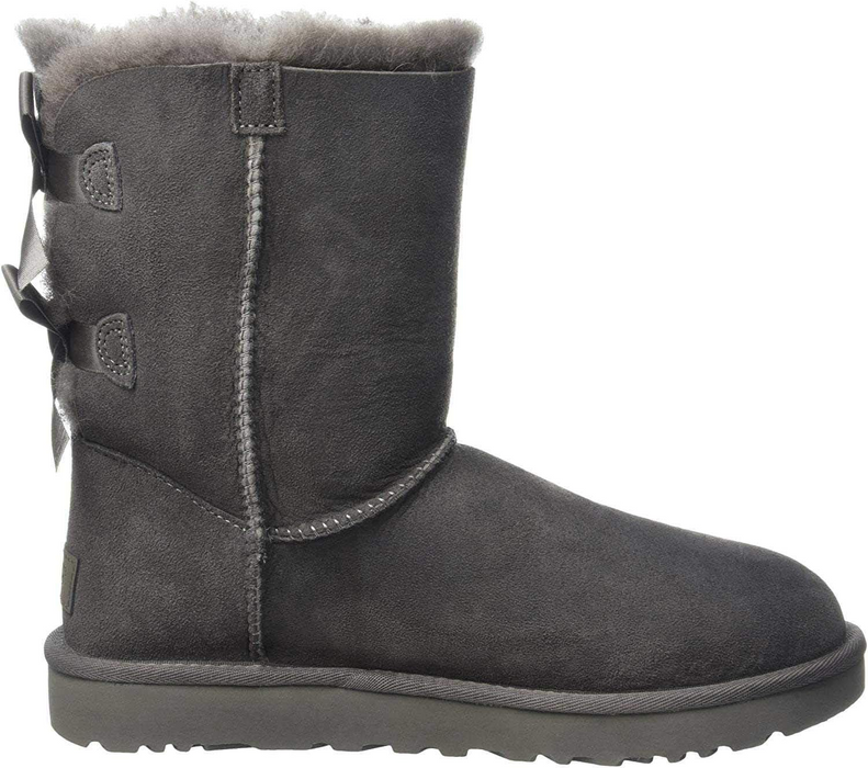 UGG Womens Bailey Bow II Boot, Grey, 10 US