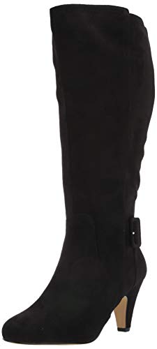 Bella Vita Women's Troy II Plus Dress Calf Boot, Black Suede, 6 Wide US