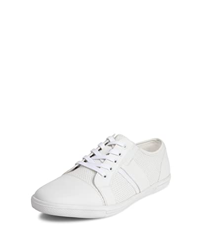 Kenneth Cole Men's Shiny Crown Sneaker, White, 13