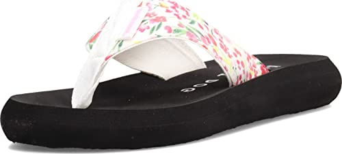 Rocket Dog Womens Spolight Brit Flip Flops 9 White mult