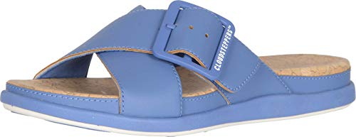 Clarks womens Step June Shell Sandal, Blue Synthetic, 8.5 Wide US