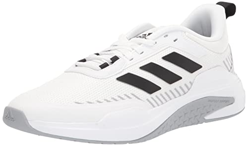 adidas Men's Dlux Trainer Running Shoe, White/Core Black/Halo Silver, 11.5