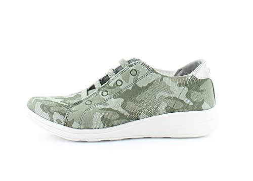 BZees Womens Golden Knit Casual and Fashion Sneakers Green 9 Medium (B,M)