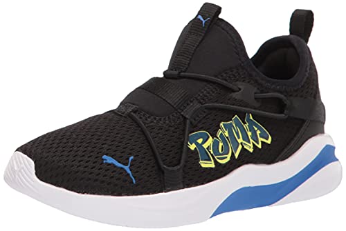 PUMA SOFTRIDE Rift Toddler Running Shoe, Blk-Neb-Blu-Yel, 5 US Toddler