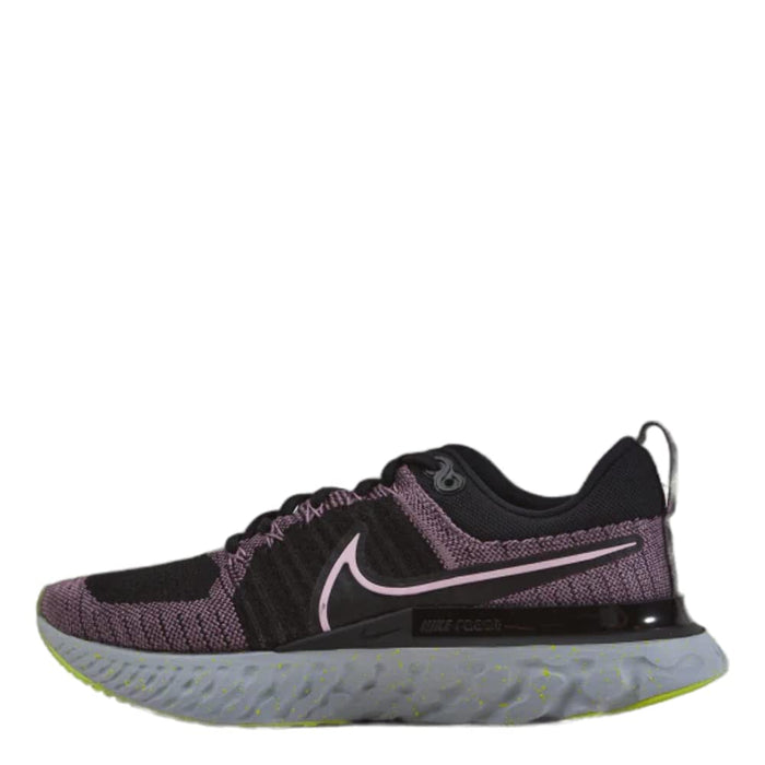 Nike Women's React Infinity Run 2 Flyknit Shoes, Violet/Black/Cyber/Pink, 10.5