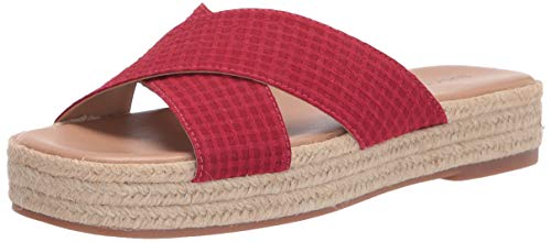 Lucky Brand Women's GAYTE Wedge Sandal, Garnet, 7