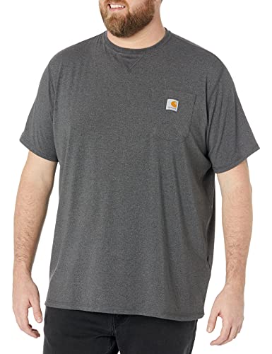 Carhartt Men's Relaxed Fit Lightweight Pocket T Shirt, Carbon Heather, M US