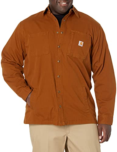 Carhartt Men's Rugged Flex Rigby Shirt Jacket, Oiled Walnut, X-Large