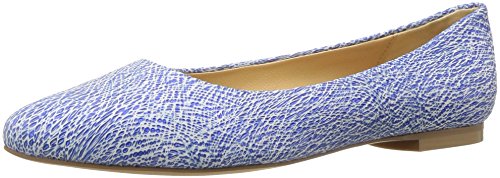 Trotters womens Estee Ballet Flat, Washed Blue, 9 Wide US