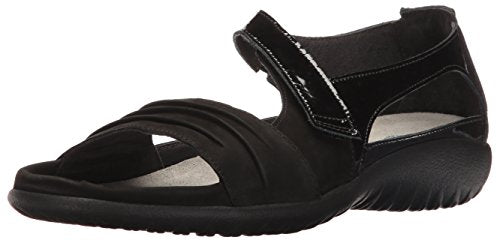 NAOT Women's Papaki Sandal Black Patent Lthr Combo 6-6.5 M US