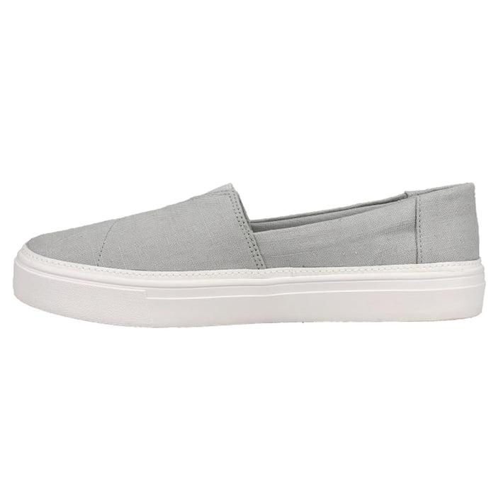 TOMS Women's Parker Sneaker, Mid Grey Textured Linen, 6.5