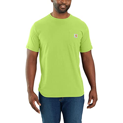 Carhartt Men Force Relaxed Fit Midweight Short Sleeve Pocket Tee Bamboo SM (Reg)