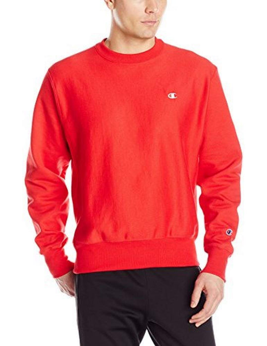 Champion Men's Reverse Weave Sweatshirt, team red scarlet, Small