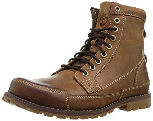 Timberland Men's Original Leather 6" Boots, Med Brown Full-Grain, 6.5 D(M)