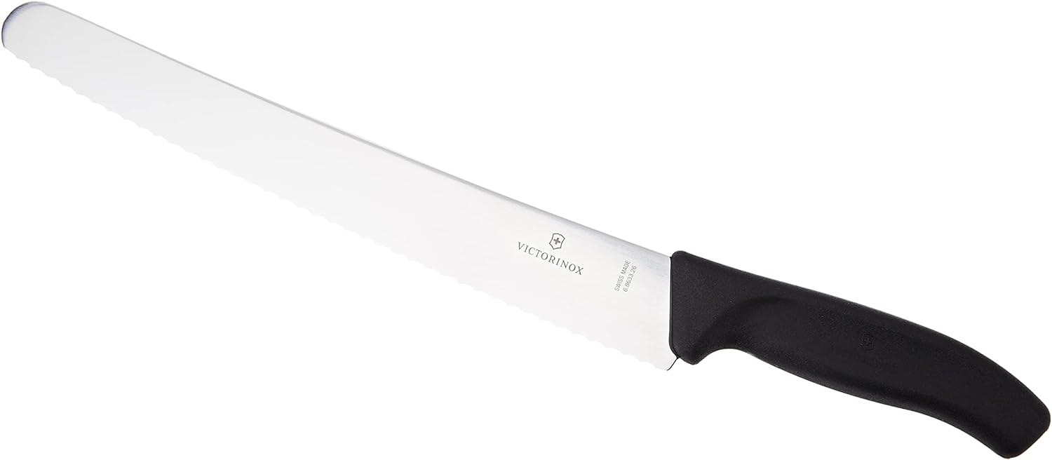 Victorinox 6863326B Pastry Knife, Serrated Edge, Blister, Black, 30 x 5 x 5 cm