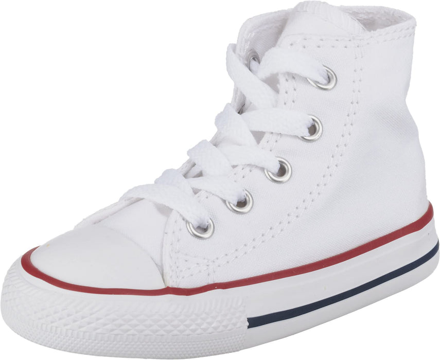 Converse Chuck Taylor All Star Canvas High Top Sneaker, White, 11 US Little Kid