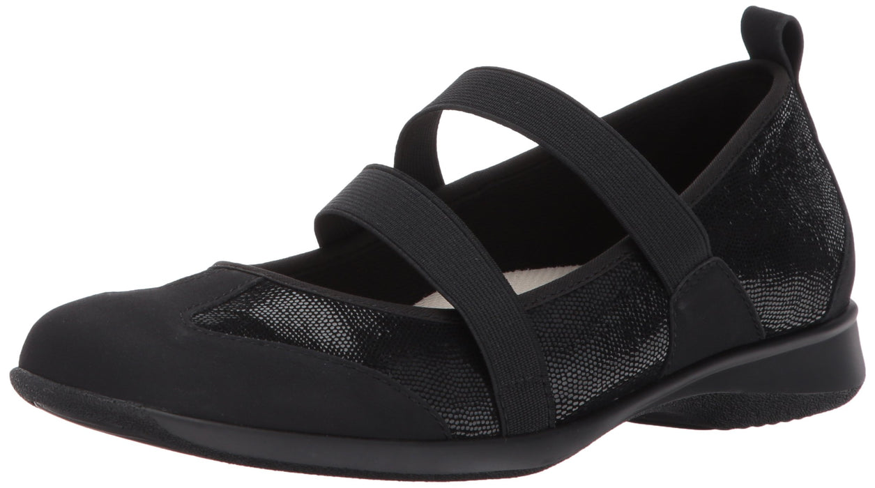 Trotters Women's Josie Mary Jane Flat, Black, 6.5 M US