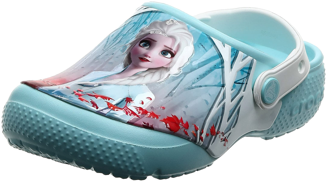 Crocs Kid's Fun Lab Disney Frozen 2 Clog, Ice Blue, 3 Little Kid M