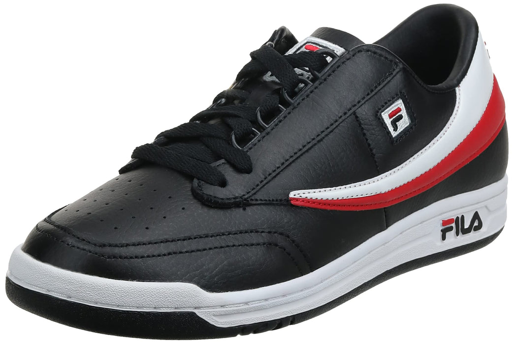 Fila Mens Original Tennis Shoes, Black White-red, 7.5 US