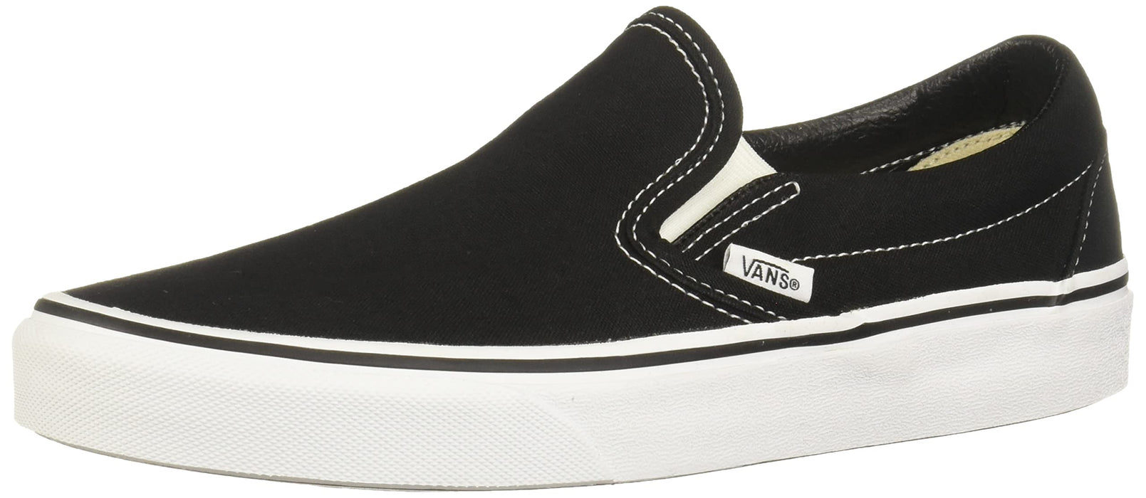 Vans Men's Low Top Trainers, Black Shoe White Sole, 6 us