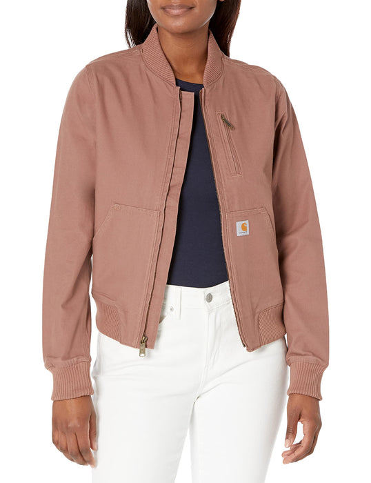 Carhartt Women's Rugged Flex Relaxed Fit Canvas Jacket, Nutmeg, Medium