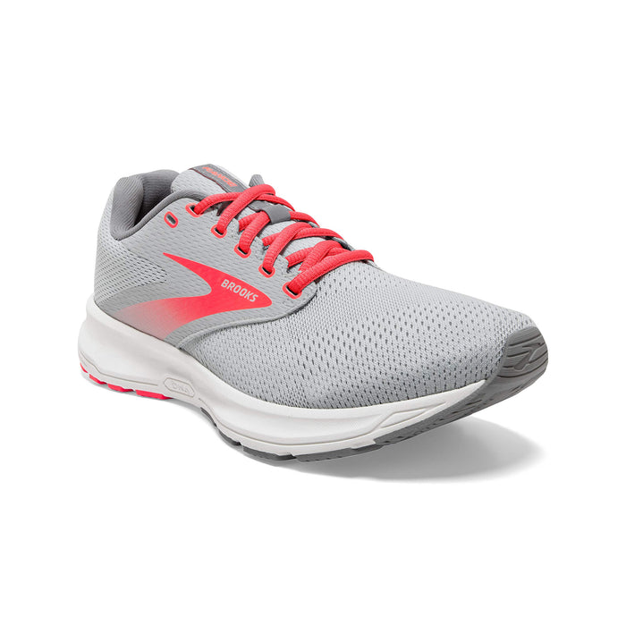 Brooks Womens Range Running Shoe - Oyster Mushroom/Alloy/Fiery Coral - B - 6